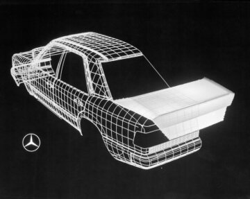 Mercedes-Benz W 124
rechnerunterstützte Konstruktion mit CAD (Computer Aided Design)
Karosserie als Linienmodell (niedrige Informationsdichte)
Heckfdeckel asl flächenmodell (hohe Informationsdichte)