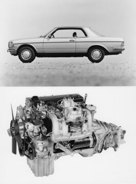 Mercedes-Benz 230 CE, C 123
2,3-Liter-Vierzylindermotor (230 E, 230 CE, 230 TE)
2299 cm³, 100 kW (136 PS) bei 5100/min