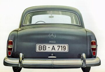 "Ponton-Mercedes" Typ 180 b, 1959-61; deutlich erkennbar die vergrößerten Rückleuchten des "Typ- b"