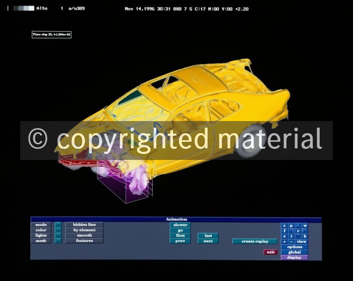 A96F5618 CLK-Coupé, Crash-Simulation