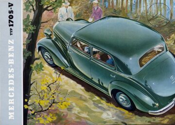 Mercedes-Benz Typ 170 S-V, Limousine, 1953-55; Titelseite des Prospekts von 1953