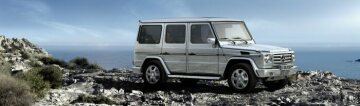 Mercedes-Benz G 350 BlueTEC, Station-Wagen lang, Geländewagen, Baureihe 463, 2010. Iridiumsilber Metallic, 18-Zoll-Leichtmetallräder im 6-Speichen-Design, glanzgedreht (Sonderausstattung).