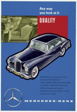 Advertising Daimler-Benz AG: "Any way you look at it - Quality", Mercedes-Benz type W 189