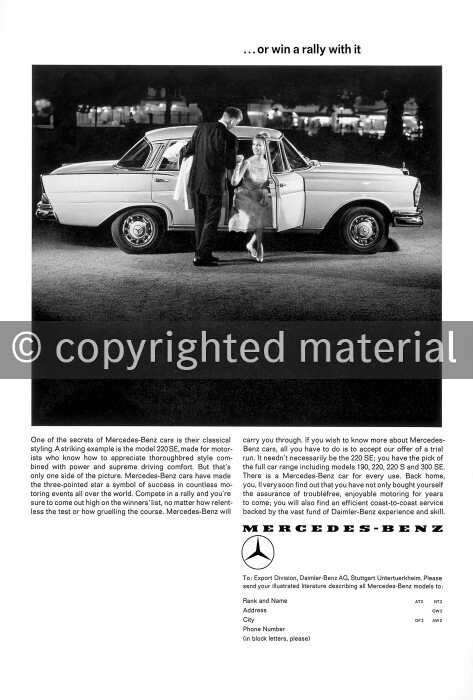 1988M2040 Advertising Passenger Cars 1962