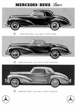 Advertising Mercedes-Benz: "Mercedes-Benz Stars", Mercedes-Benz Type 300 S Sport Coupé, Mercedes-Benz Type 300 S Sport Roadster, Mercedes-Benz Type 300 S Sport Cabriolet