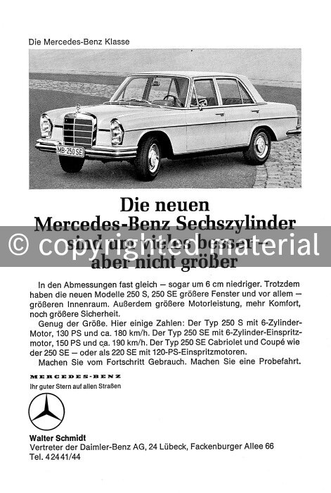 1988M2807 Advertising Passenger Cars 1965