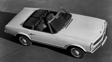 Mercedes-Benz  250 SL
mit Kofferset, 1966-1968
California-Ausführung (kein Softtop, dafür Rückbank)