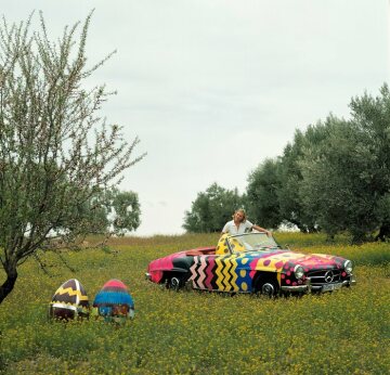 Mercedes-Benz Type 190 SL Roadster (W 121) with Easter motifs