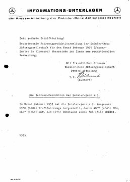 Presseinformation 1.März 1955