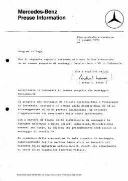 Presseinformationen 10. Juni 1970 (Italienisch)