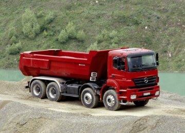 Mercedes-Benz Axor 3243,
Baustellenfahrzeug, 2005