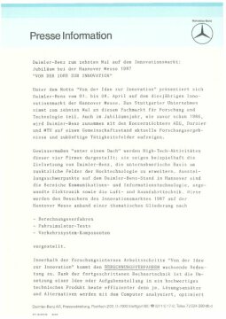 Press Information März 26, 1987