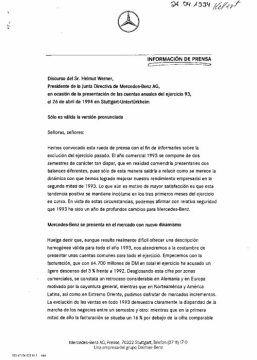 Presseinformationen 26. April 1994 (Spanisch)