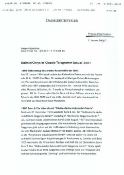 Presseinformationen 2. Januar 2001