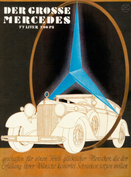 Werbe - Anzeige eines Mercedes Benz 770, 150/200 PS, Großer Mercedes, Pullman-Limousine, Bauzeit: 1930 bis1938