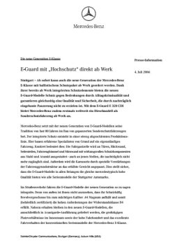 Presseinformationen 4. Juli 2006