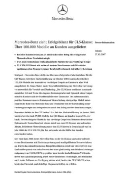 Presseinformationen 27. März 2007