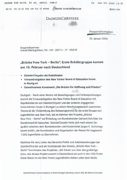 Presseinformationen 22. Januar 2002