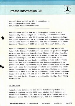 Presseinformationen 14. Januar 1988