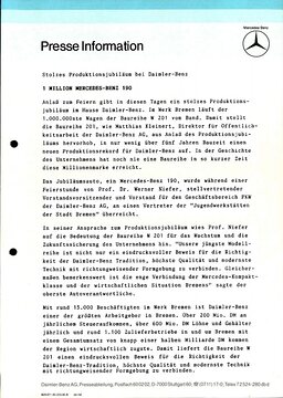 Presseinformationen 24. März 1988