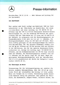 Presseinformationen Oktober 1988