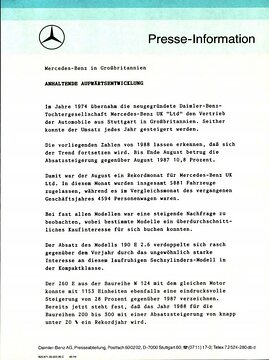 Presseinformationen 17. Oktober 1988 (Deutsch/Französisch)