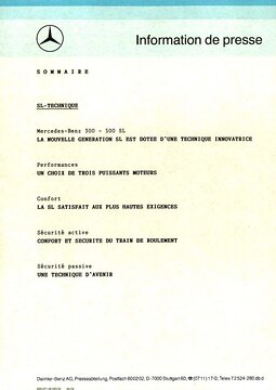 Presseinformationen Februar 1989 (Französisch)