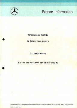 Presseinformationen 9. Februar 1989