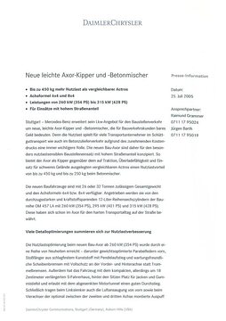 Presseinformationen 25. Juli 2005