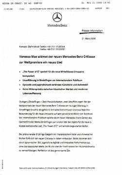 Presseinformationen 21. März 2000