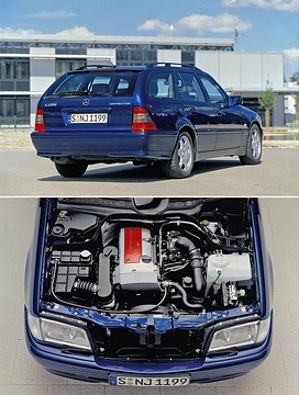 Mercedes-Benz C-Klasse T-Modell C 200 Kompressor, Sport, Standaufnahme und Motorraum: Neue Vierzylindermotoren und ein drehmomentstärkeres V6-Triebwerk Neu im Motorenprogramm der C-Klasse ist auch der Zwei-Liter-Motor mit mechanischer Aufladung, der den Saugmotor des C 200 ablöst. Der neuentwickelte Vierzylinder leistet 120 kW/ 163 PS und stellt bereits ab 2500/min ein maximales Drehmoment von 230 Newtonmetern bereit, das bis 4800/min konstant bleibt. Das entspricht einer Steigerung von 21 Prozent im Vergleich zum bisherigen C 200.