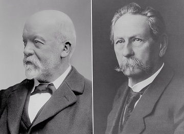 Gottlieb Daimler (left), Carl Benz (right)