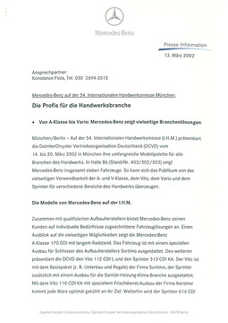 Presseinformationen 13. März 2002