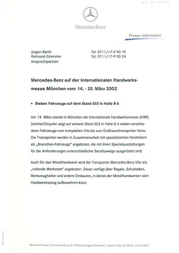 Presseinformationen 14. März 2002