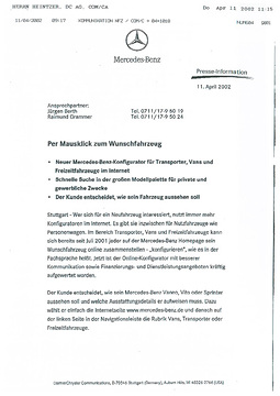 Presseinformationen 11. April 2002