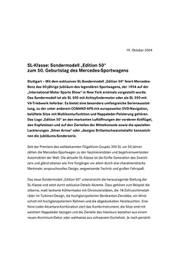 Presseinformationen 19. Oktober 2004