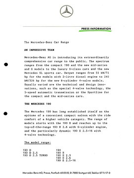 Press Information November, 1989