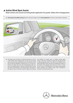 Mercedes-Benz GLK-Class, model year 2012, technology, Blind Spot Assist