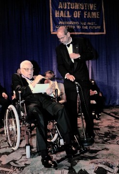 Béla Barény is welcomed into the Automotive Hall of Fame in Detroit, Michigan, USA, on September 16, 1994.
