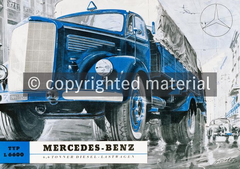 B49497 Mercedes-Benz L 6600 platform truck