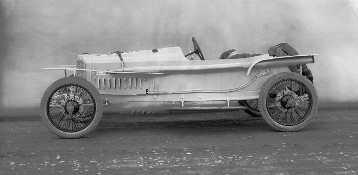 Mercedes 6/40/65 PS, Sport-Zweisitzer von 1924. Dieser Fahrzeugtyp wurde am 2. April 1922 als Rennversion bei der Targa Florio in Sizilien eingesetzt.

