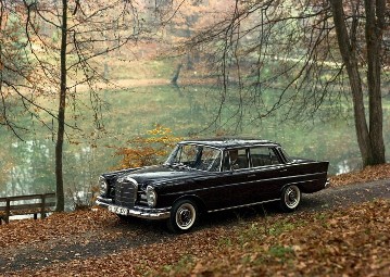 Mercedes-Benz W 111
This Mercedes Benz car is mentioned as "tail fin" because of it's special form of the rear fenders.