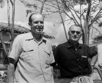 III. Carrera Panamericana Mexico, 1952. Das siegreiche Team von links: Hans Klenk und Karl Kling.