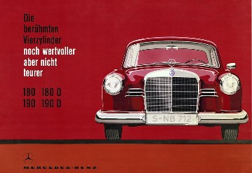 Mercedes-Benz 180, 180 D, 190 and 190 D, 1959