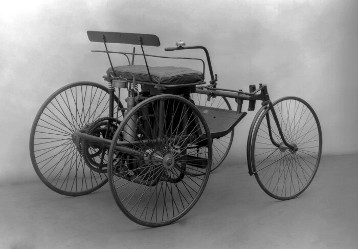 Daimler wire-wheel car, 1889