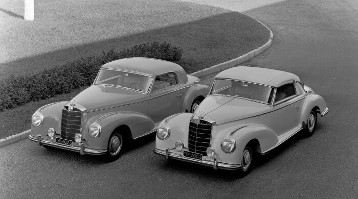 Mercedes-Benz 300 S, 1951-1955; the first two units in the photo: Coupé (left) and the Convertible A (right).