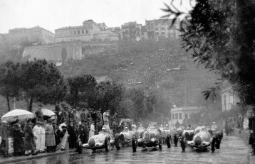VIII. Großer Preis von Monaco, 13.04.1936. Starker Regen, nasse Fahrbahn.