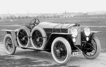 Mercedes 28/95 hp racing car at the Targa Florio.