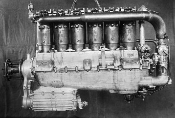 Mercedes D IVa aeroengine fitted with a supercharger, 260 hp