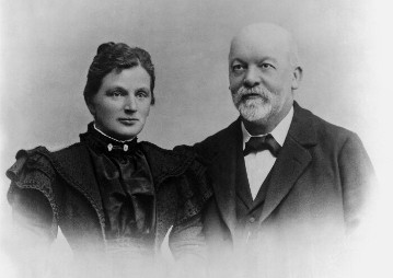Gottlieb Daimler und seine zweite Frau Lina, geborene Schwend, verwitwete Hartmann, anno 1893.